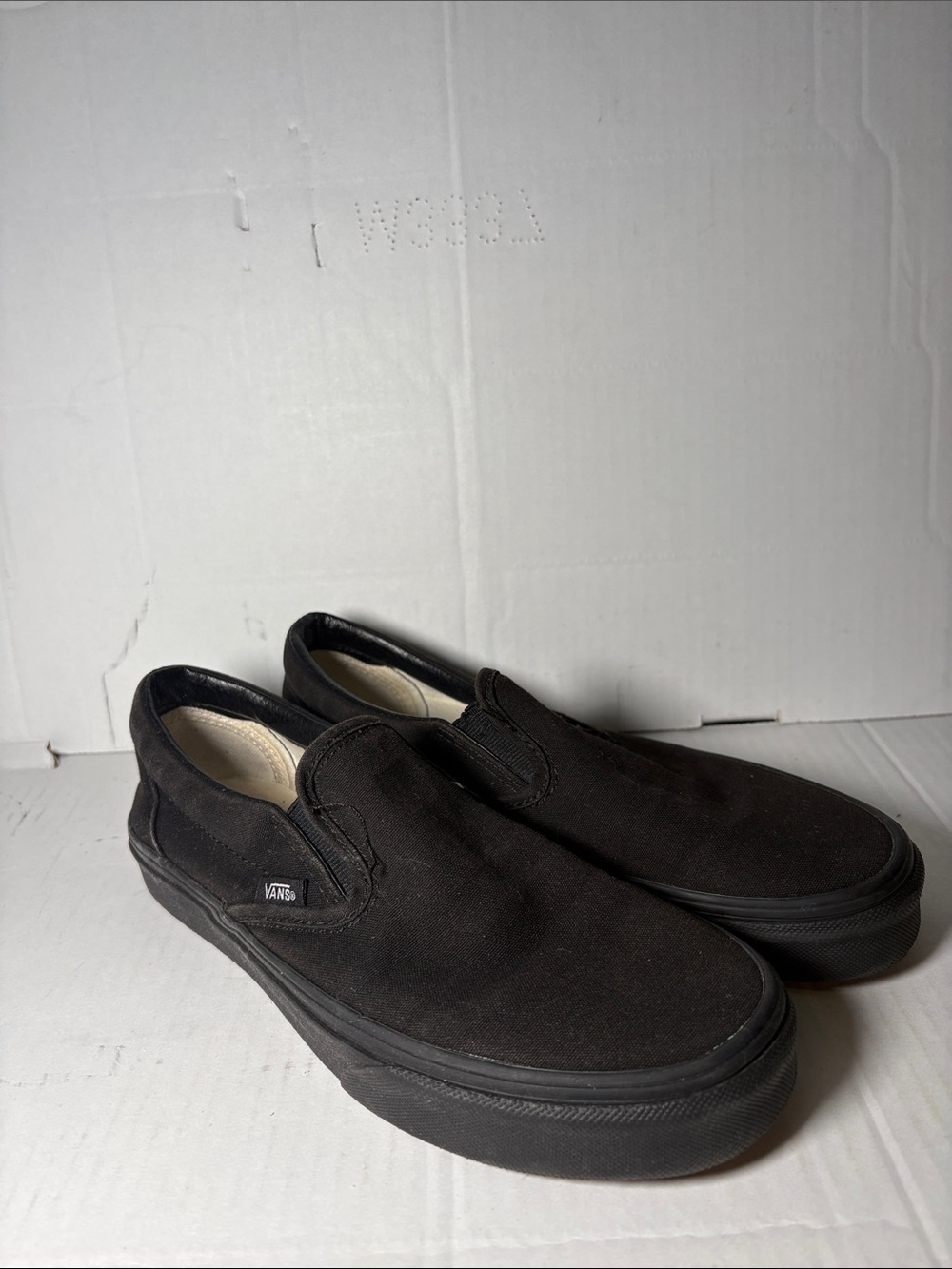 Vans Slip-On Canvas Shoes in Black Size 6